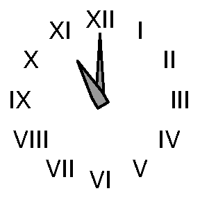 Roman clock at 11th hour