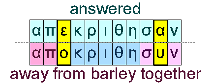 Answered and apart from barley together