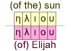 Of the sun and of Elijah