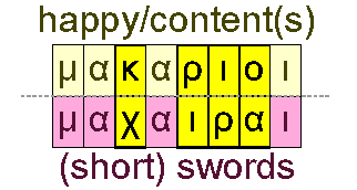 Happy/content and short sword