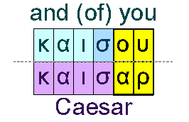 and (of) you and Caesar