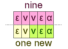 Nine and one new