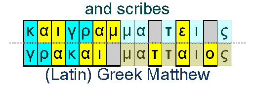 And scribes and Greek Matthew