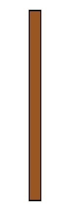 Wooden torch unlit vertical