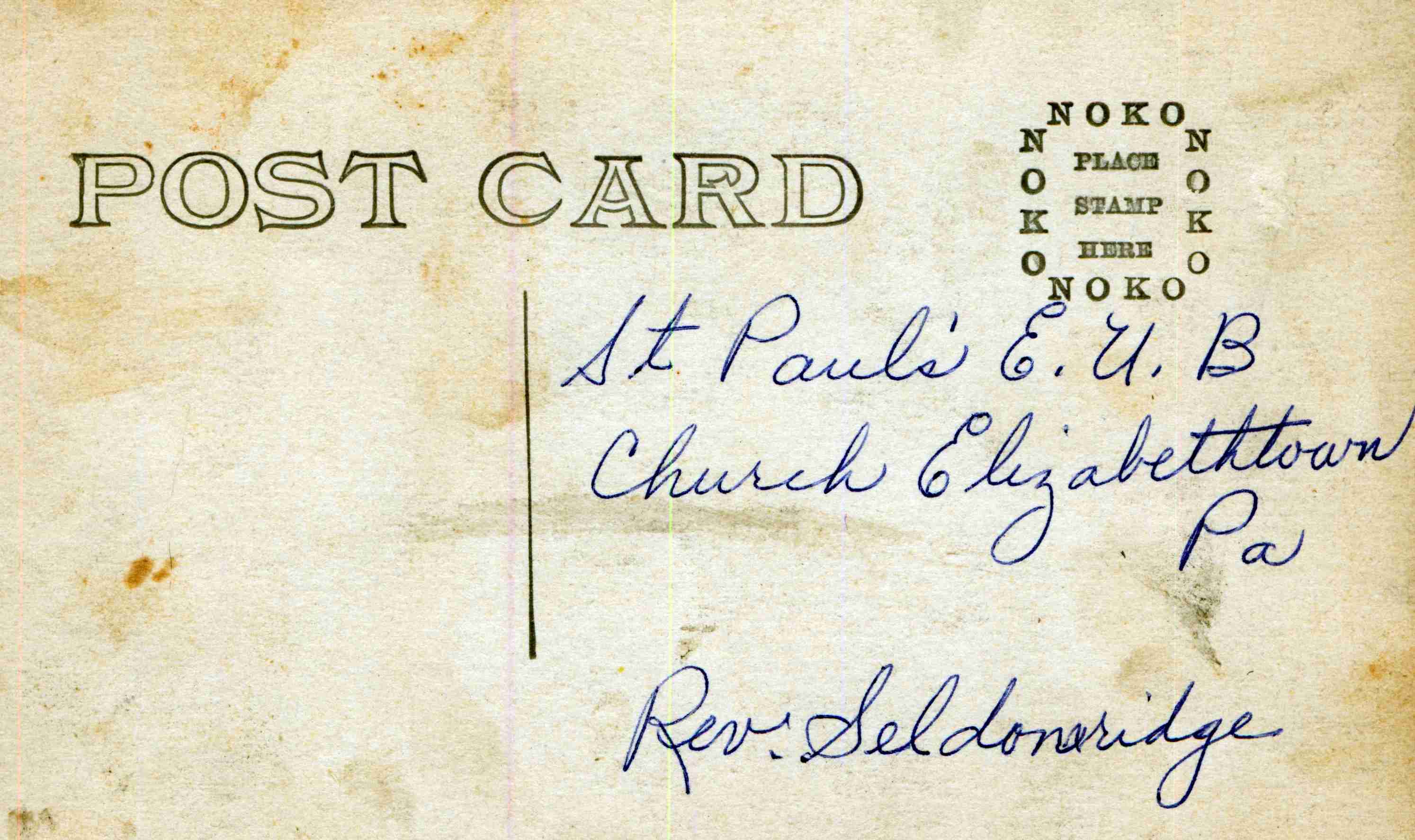 Rev. Seldomridge