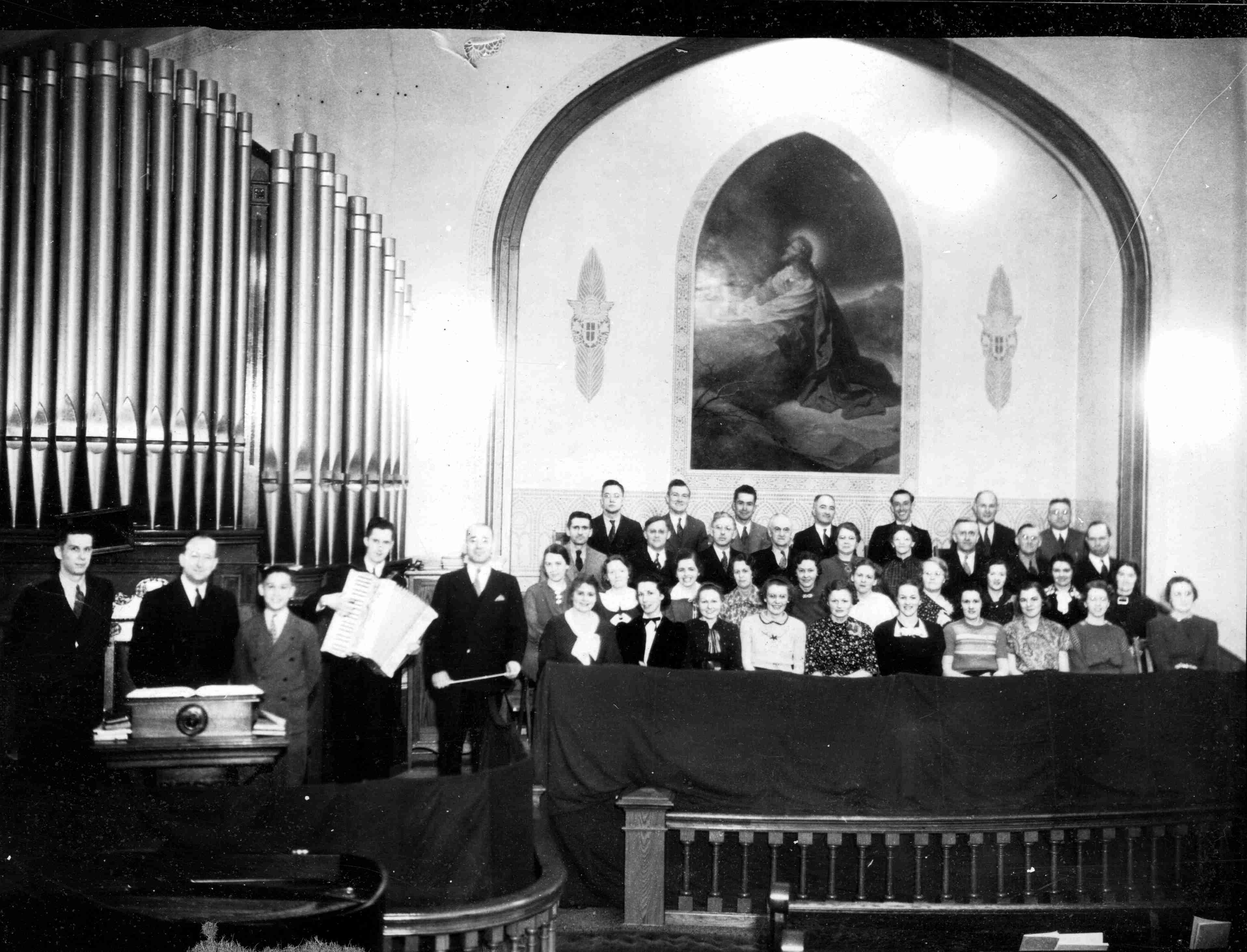 Church choir during revival , Feb. 24, 1937