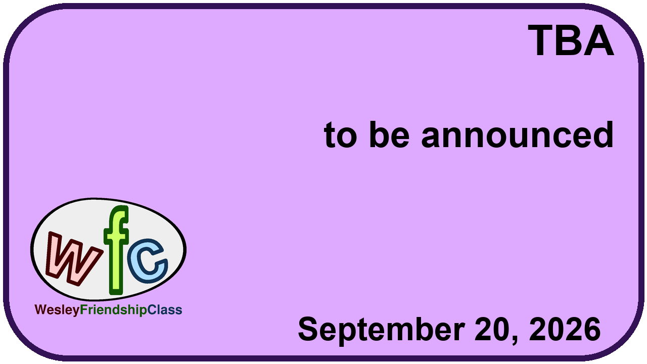 TBA : to be announced