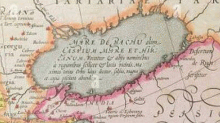Map: Turcici Imperii Imago, Caspian Sea