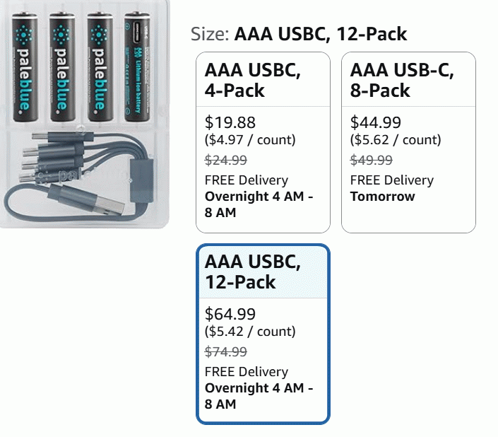AAA batteries