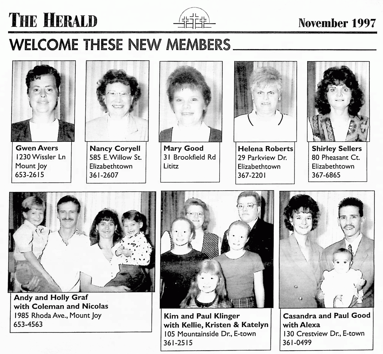 November 1997 New Members