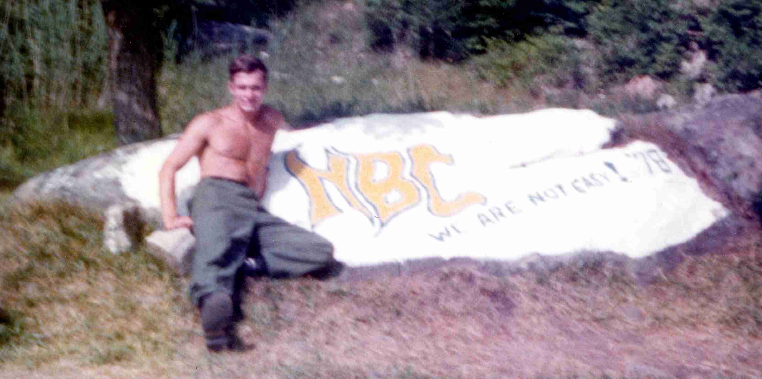 Robin at NBC Committee rock at Camp Buckner