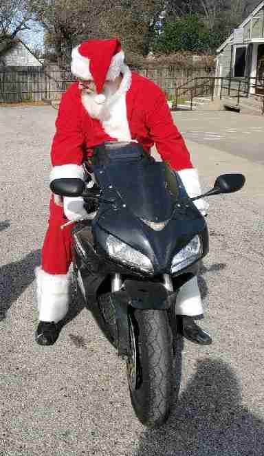 Santa Claus on wheels,